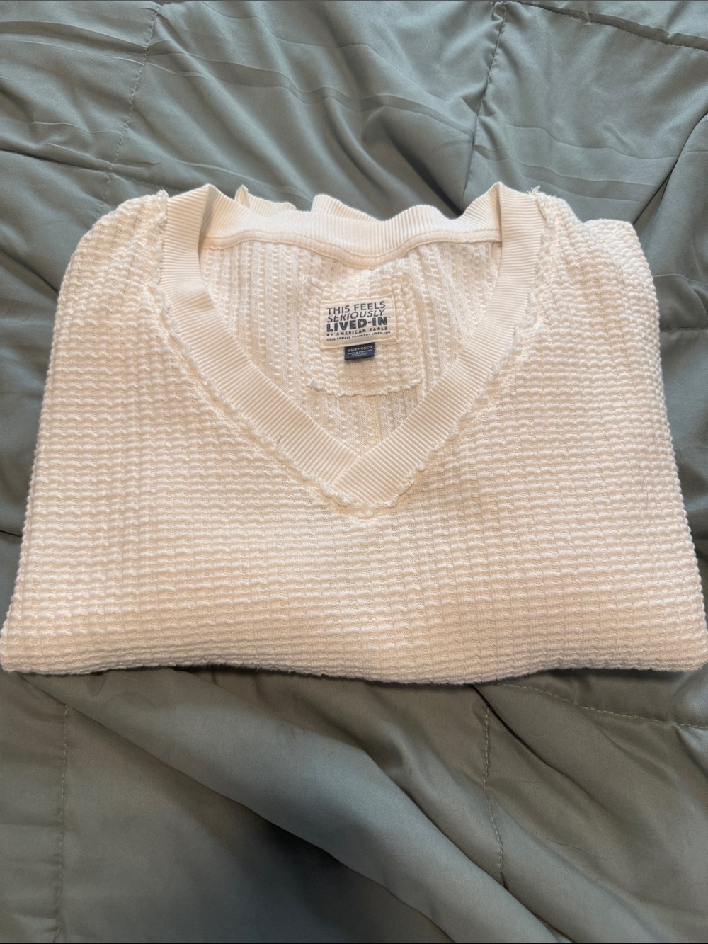 Aerie Waffle Knit v neck